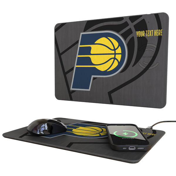 Indiana Pacers Personalized Tilt 15-Watt Wireless Charger and Mouse Pad