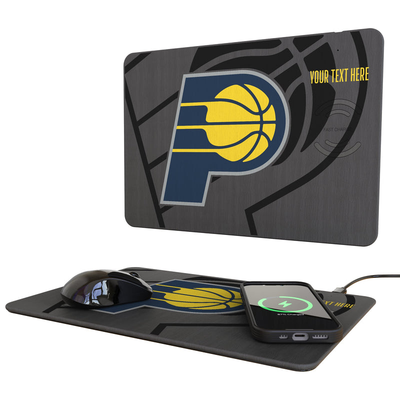 Indiana Pacers Personalized Tilt 15-Watt Wireless Charger and Mouse Pad