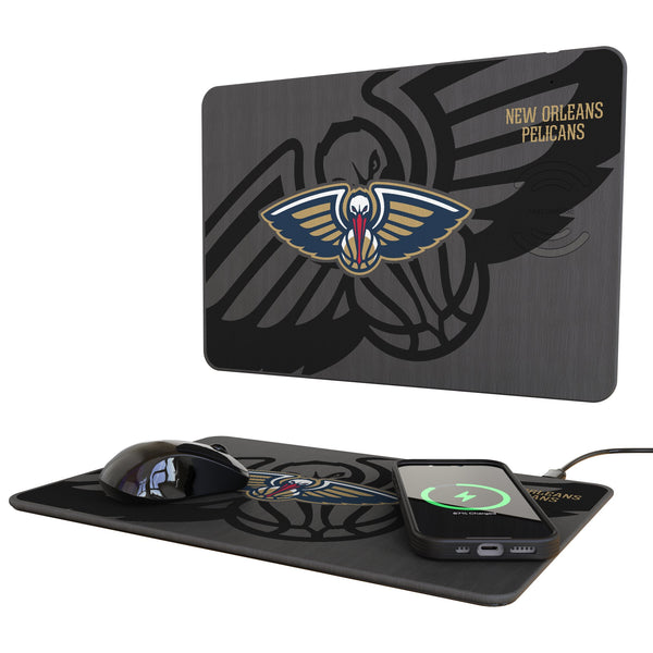 New Orleans Pelicans Monocolor Tilt 15-Watt Wireless Charger and Mouse Pad