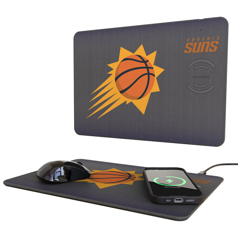 Phoenix Suns Linen 15-Watt Wireless Charger and Mouse Pad