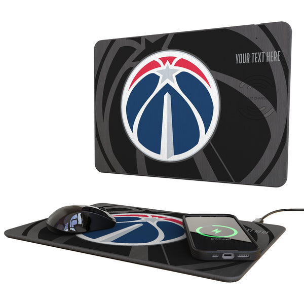 Washington Wizards Personalized Tilt 15-Watt Wireless Charger and Mouse Pad