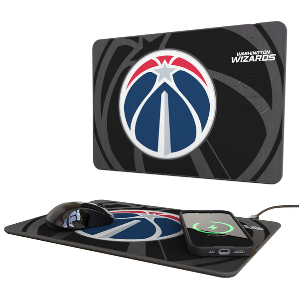Washington Wizards Monocolor Tilt 15-Watt Wireless Charger and Mouse Pad