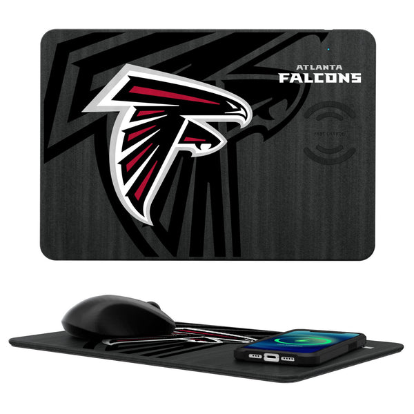 Atlanta Falcons Monocolor Tilt 15-Watt Wireless Charger and Mouse Pad