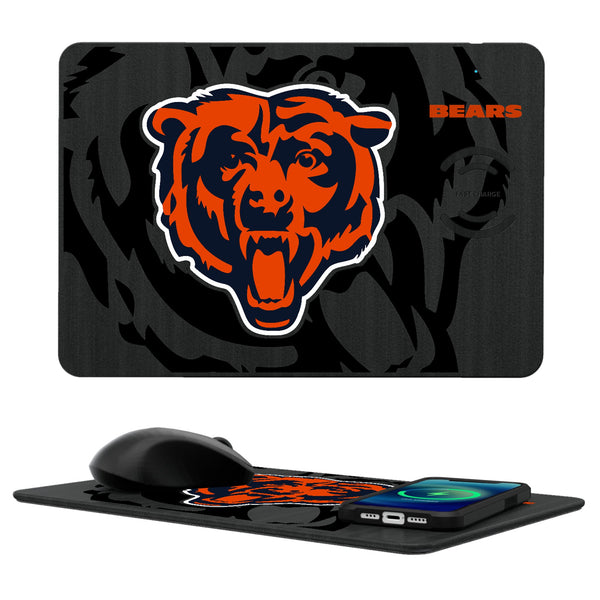 Chicago Bears Monocolor Tilt 15-Watt Wireless Charger and Mouse Pad