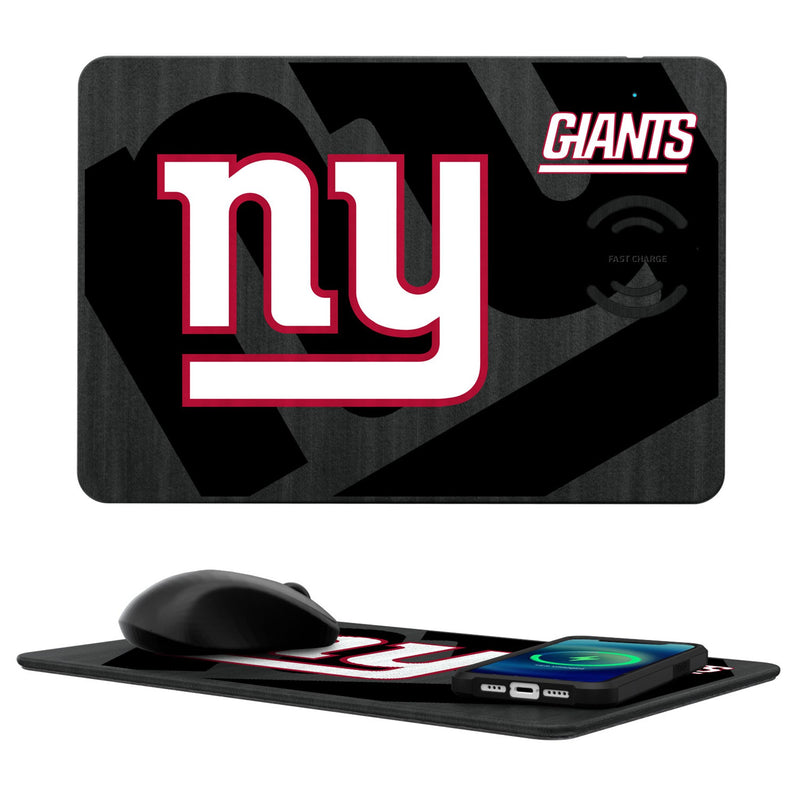 New York Giants Monocolor Tilt 15-Watt Wireless Charger and Mouse Pad