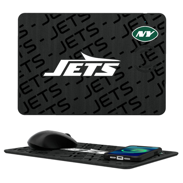 New York Jets Monocolor Tilt 15-Watt Wireless Charger and Mouse Pad