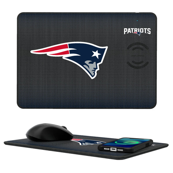 New England Patriots Linen 15-Watt Wireless Charger and Mouse Pad