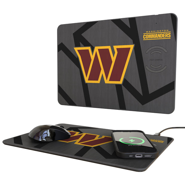 Washington Commanders Monocolor Tilt 15-Watt Wireless Charger and Mouse Pad