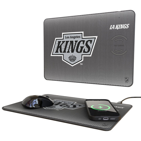 LA Kings Linen 15-Watt Wireless Charger and Mouse Pad