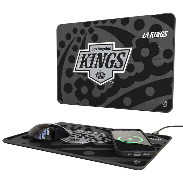 LA Kings Monocolor Tilt 15-Watt Wireless Charger and Mouse Pad