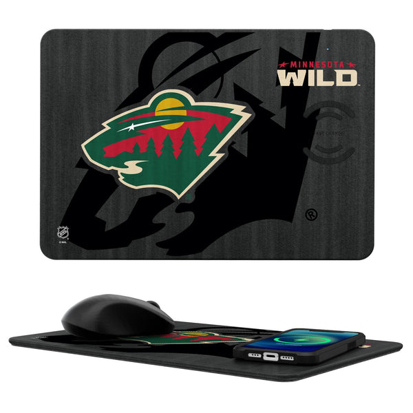 Minnesota Wild Tilt 15-Watt Wireless Charger and Mouse Pad
