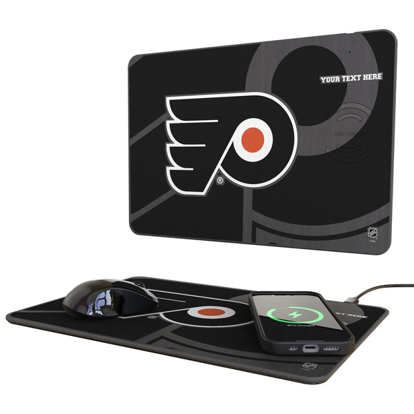 Philadelphia Flyers Personalized Tilt 15-Watt Wireless Charger and Mouse Pad