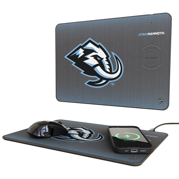 Utah Mammoth Linen 15-Watt Wireless Charger and Mouse Pad