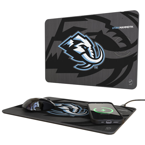 Utah Mammoth Monocolor Tilt 15-Watt Wireless Charger and Mouse Pad
