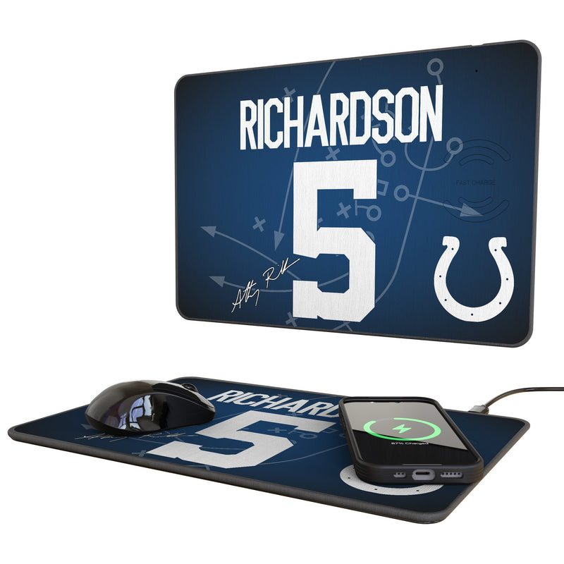 Anthony Richardson Indianapolis Colts 5 Game Tactic 15-Watt Wireless Charger and Mouse Pad