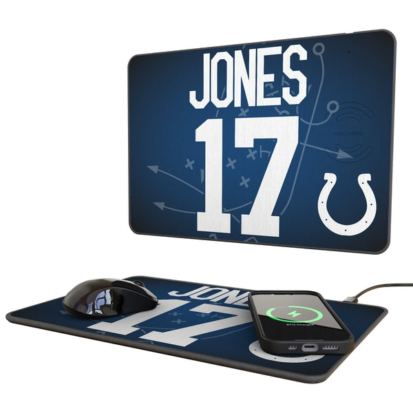 Daniel Jones Indianapolis Colts 17 Game Tactic 15-Watt Wireless Charger and Mouse Pad
