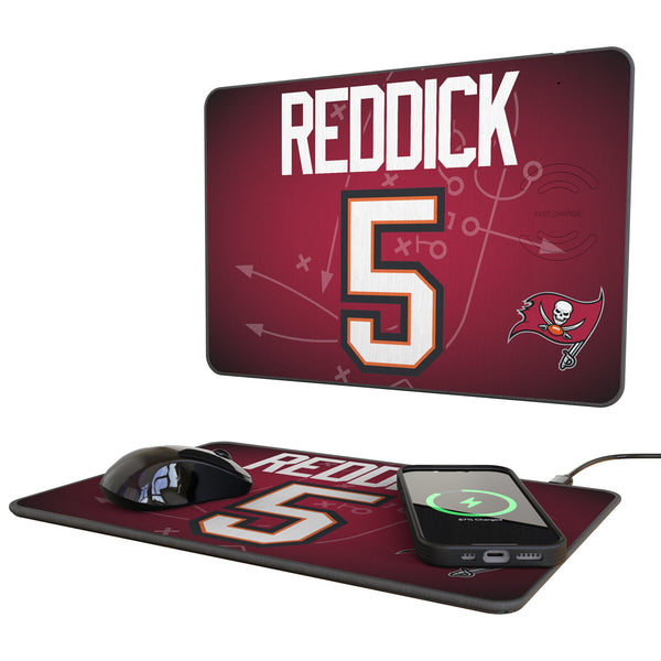 Haason Reddick Tampa Bay Buccaneers 5 Game Tactic 15-Watt Wireless Charger and Mouse Pad