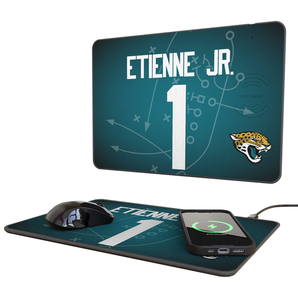 Travis Etienne Jr. Jacksonville Jaguars 1 Game Tactic 15-Watt Wireless Charger and Mouse Pad