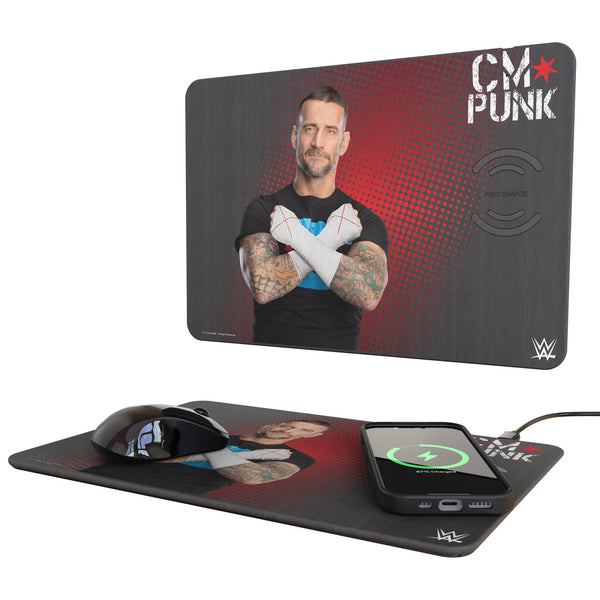 CM Punk Superstar 15-Watt Wireless Charger and Mouse Pad