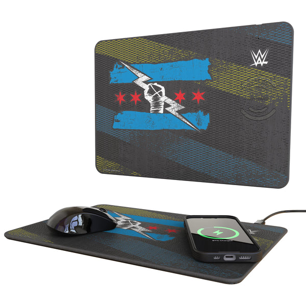 CM Punk Steel 15-Watt Wireless Charger and Mouse Pad