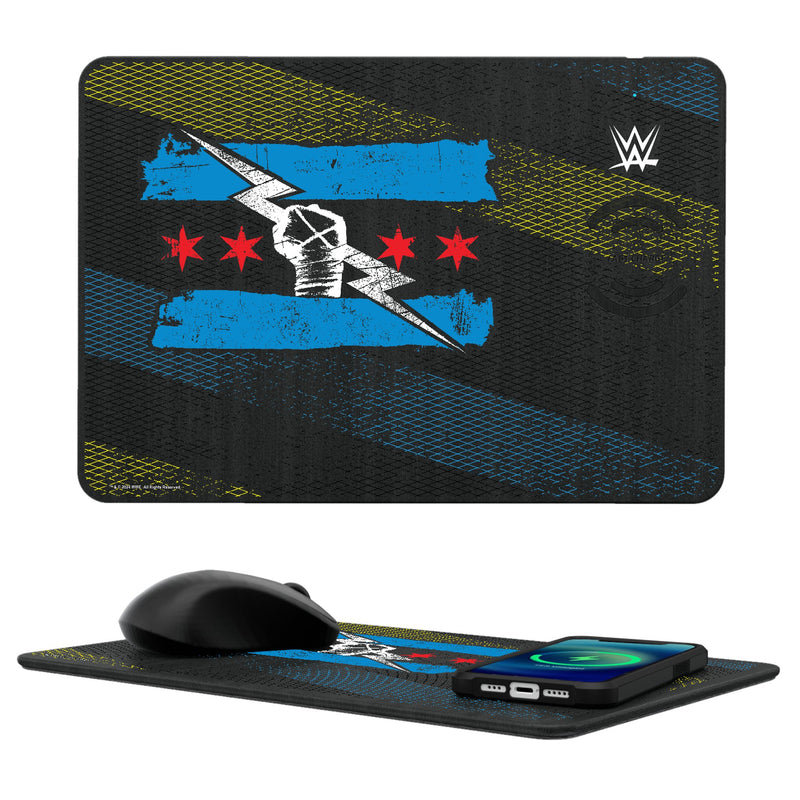 CM Punk Steel 15-Watt Wireless Charger and Mouse Pad