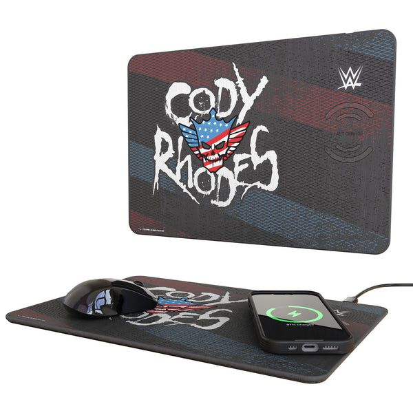 Cody Rhodes Steel 15-Watt Wireless Charger and Mouse Pad