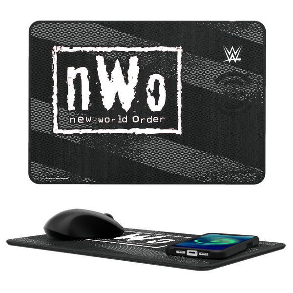 New World Order Steel 15-Watt Wireless Charger and Mouse Pad