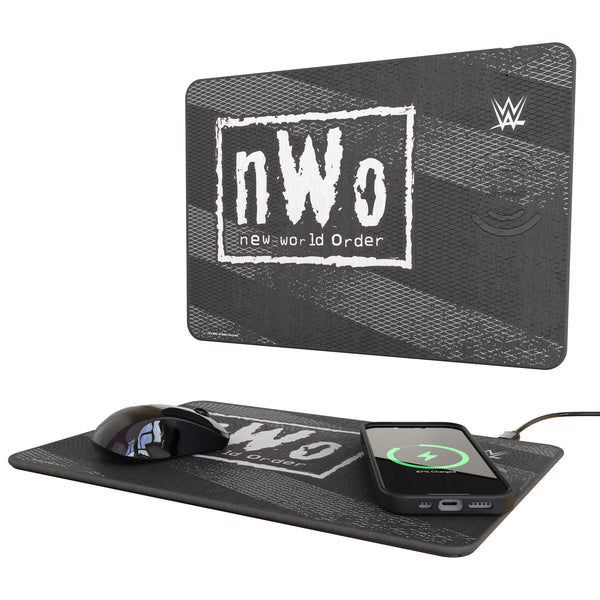 New World Order Steel 15-Watt Wireless Charger and Mouse Pad