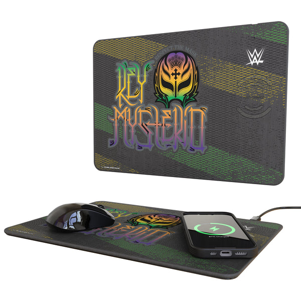 Rey Mysterio Steel 15-Watt Wireless Charger and Mouse Pad