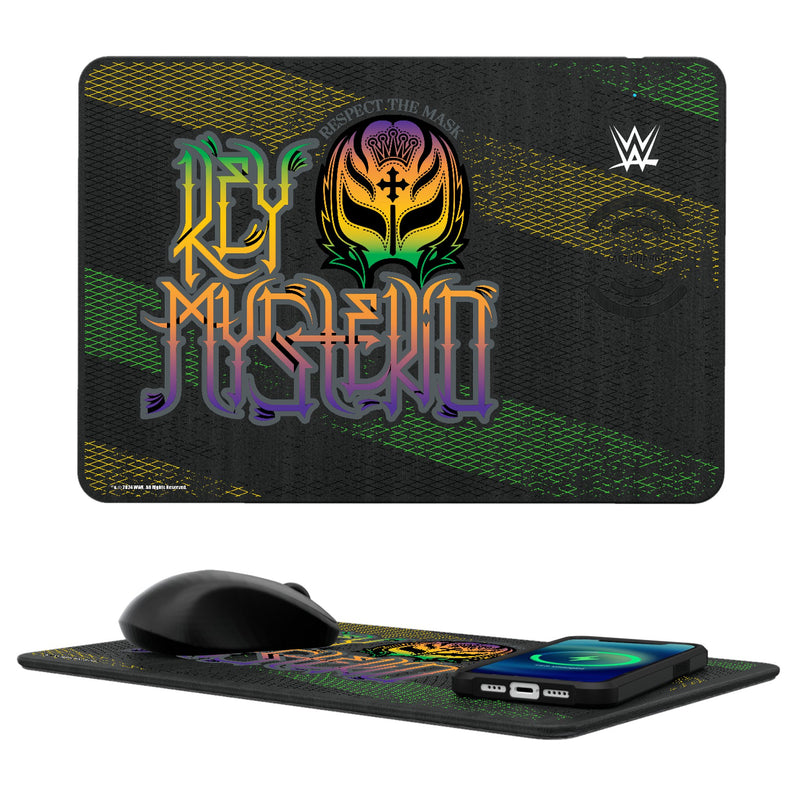 Rey Mysterio Steel 15-Watt Wireless Charger and Mouse Pad