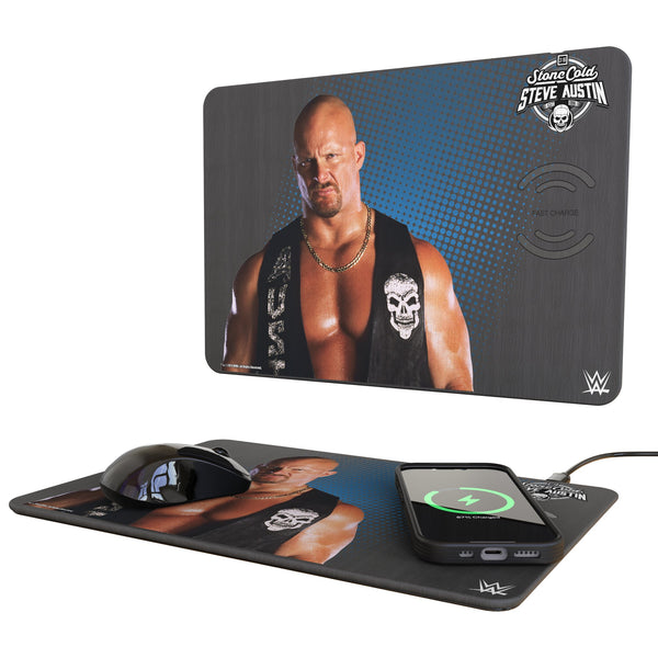 Stone Cold Steve Austin Superstar 15-Watt Wireless Charger and Mouse Pad