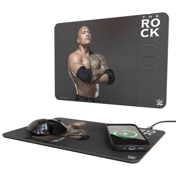 The Rock Superstar 15-Watt Wireless Charger and Mouse Pad