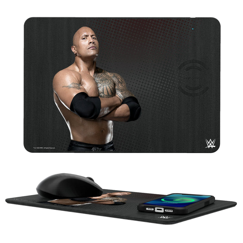 The Rock Superstar 15-Watt Wireless Charger and Mouse Pad