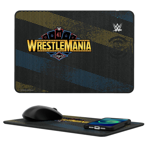 WrestleMania 41 Steel 15-Watt Wireless Charger and Mouse Pad