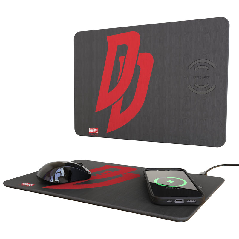 Marvel Daredevil Badge 15-Watt Wireless Charger and Mouse Pad