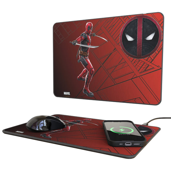 Marvel Deadpool MechLine 15-Watt Wireless Charger and Mouse Pad