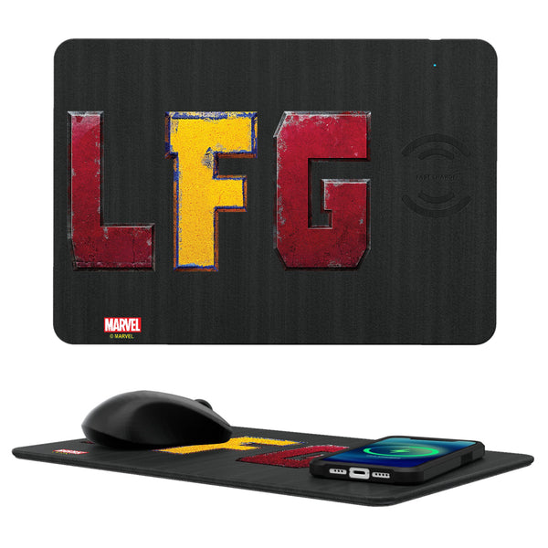 Marvel Deadpool Wolverine Badge  15-Watt Wireless Charger and Mouse Pad