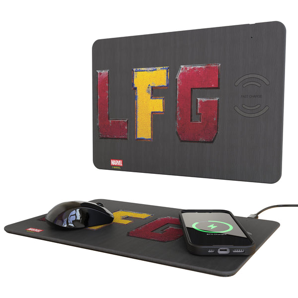 Marvel Deadpool Wolverine Badge 15-Watt Wireless Charger and Mouse Pad
