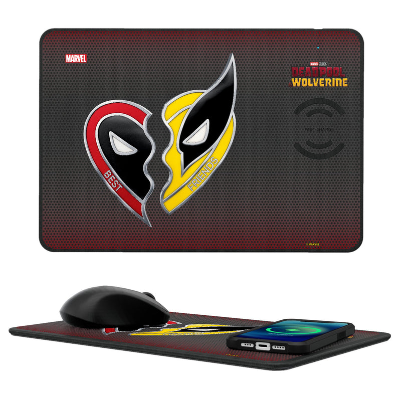 Marvel Deadpool Wolverine Grid 15-Watt Wireless Charger and Mouse Pad