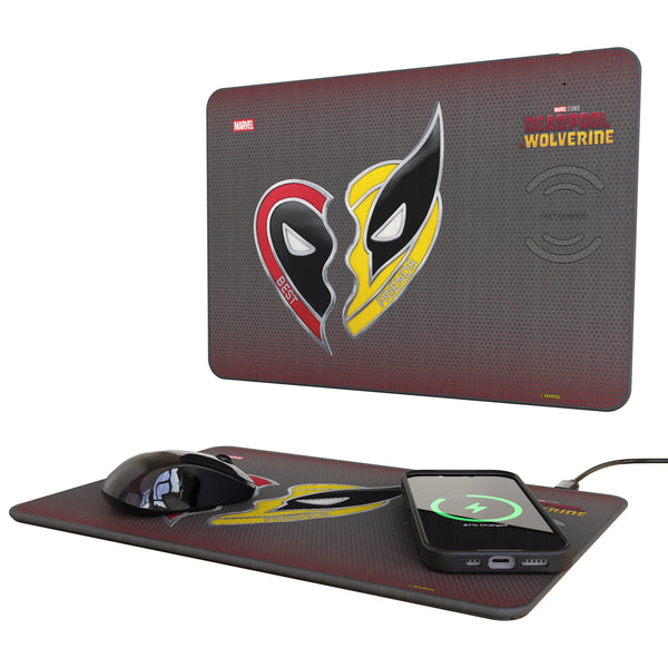 Marvel Deadpool Wolverine Grid 15-Watt Wireless Charger and Mouse Pad