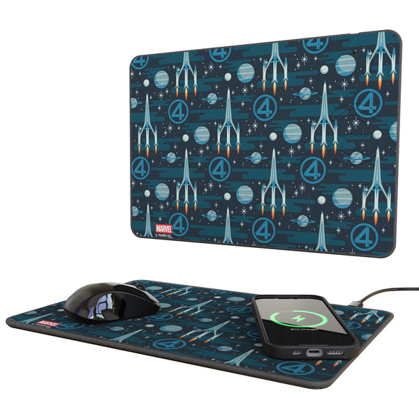 Marvel Fantastic Four Pattern 15-Watt Wireless Charger and Mouse Pad