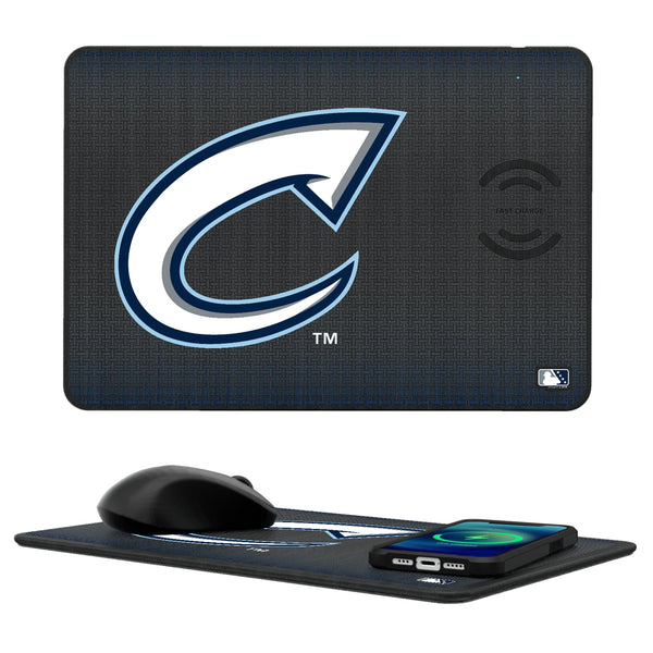 Columbus Clippers Linen 15-Watt Wireless Charger and Mouse Pad