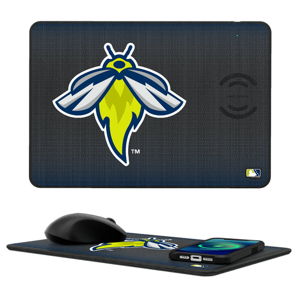 Columbia Fireflies Linen 15-Watt Wireless Charger and Mouse Pad