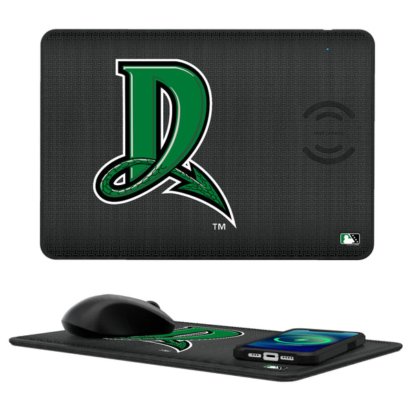 Dayton Dragons Linen 15-Watt Wireless Charger and Mouse Pad