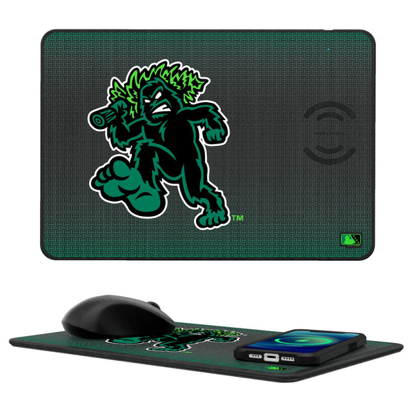 Eugene Emeralds Linen 15-Watt Wireless Charger and Mouse Pad