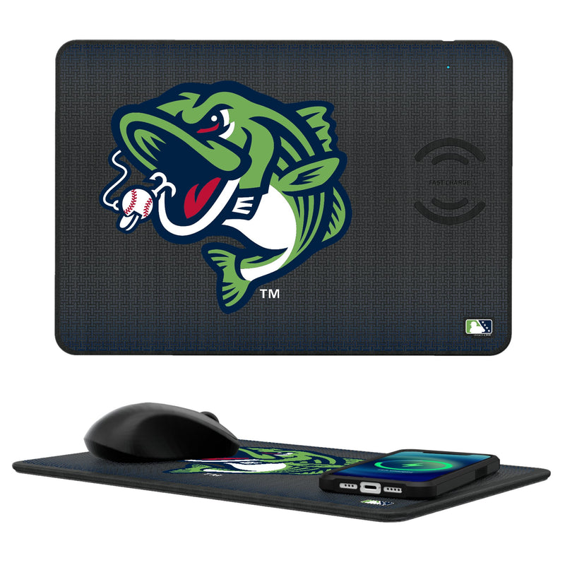 Gwinnett Stripers Linen 15-Watt Wireless Charger and Mouse Pad