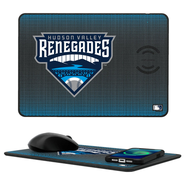 Hudson Valley Renegades Linen 15-Watt Wireless Charger and Mouse Pad