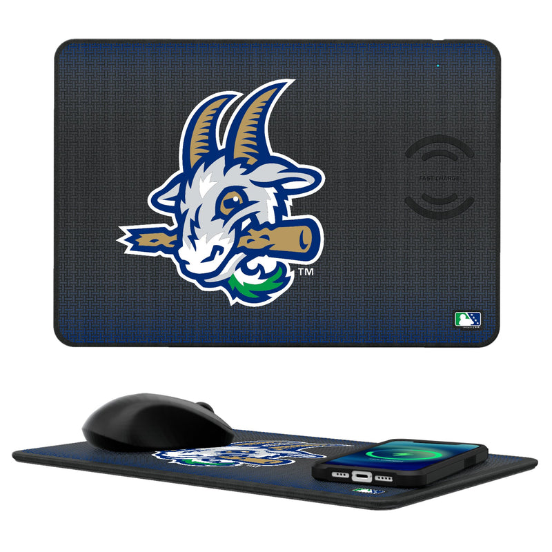 Hartford Yard Goats Linen 15-Watt Wireless Charger and Mouse Pad