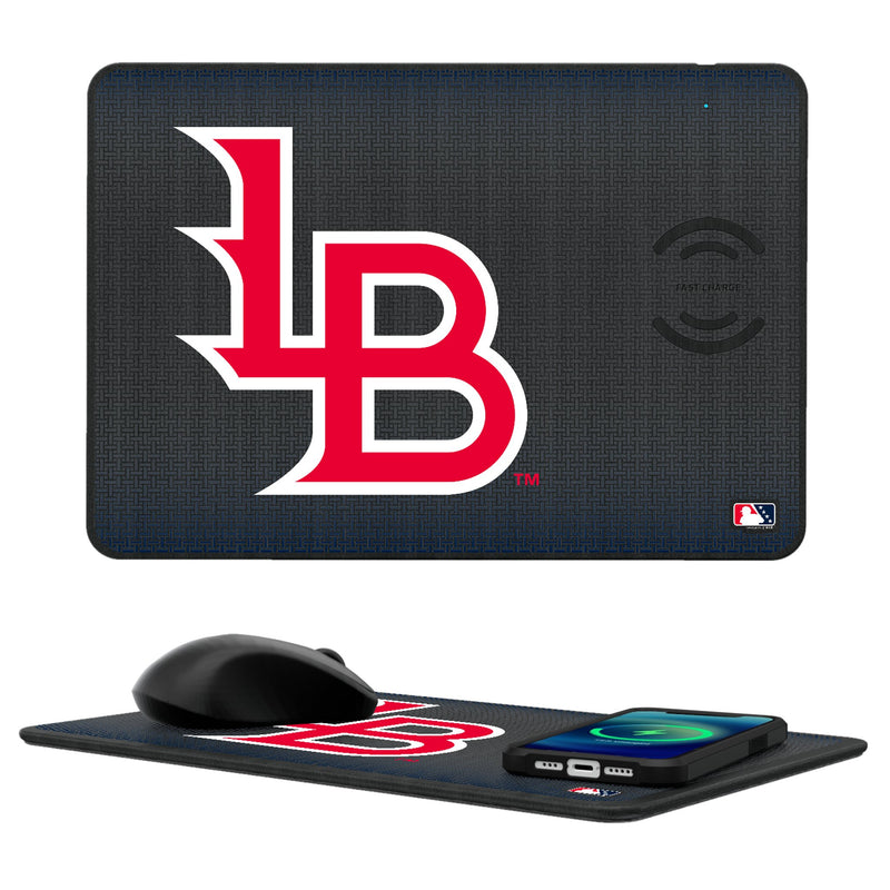 Louisville Bats Linen 15-Watt Wireless Charger and Mouse Pad