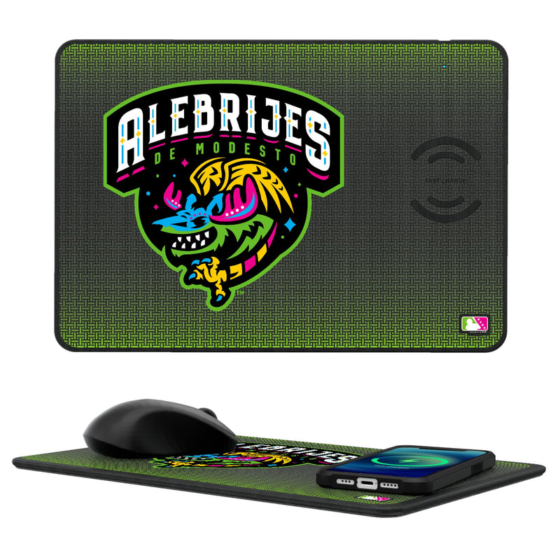 Modesto Alebrijes Linen 15-Watt Wireless Charger and Mouse Pad